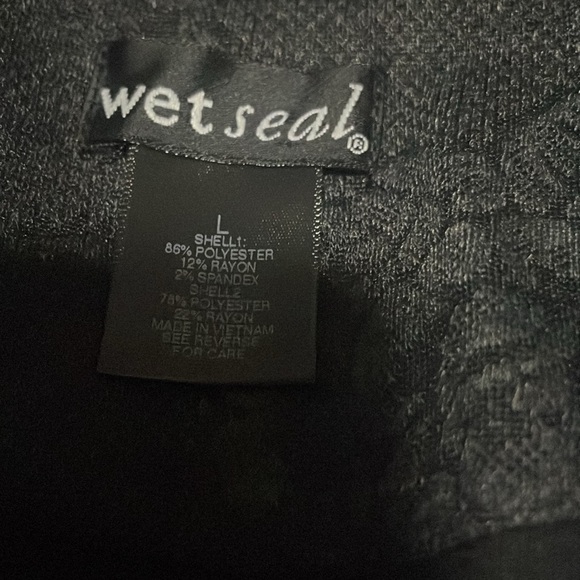 Wet Seal SZ L Black Floral Single Button Front Blazer - Picture 13 of 15